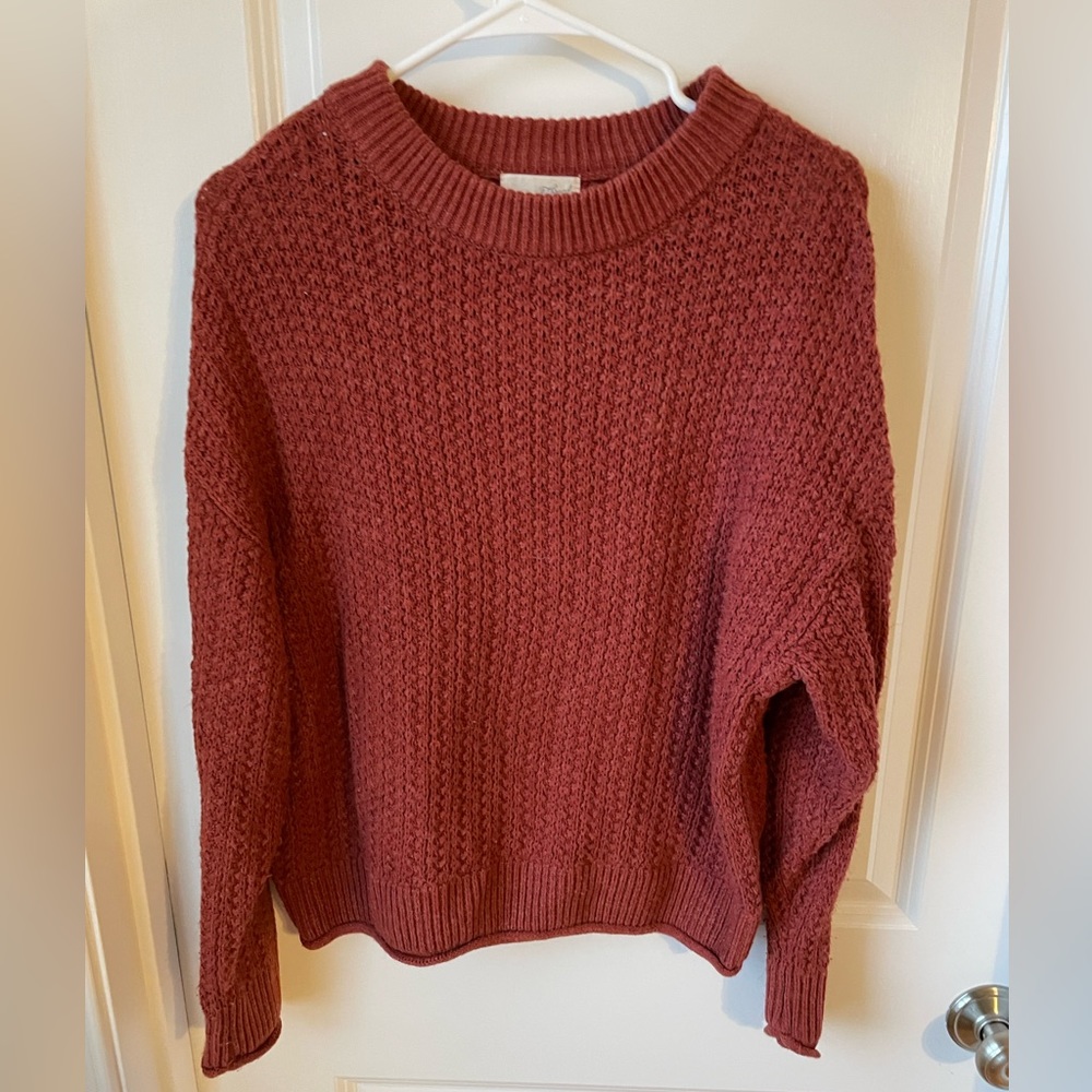 Universal Thread Burnt Red Knit Sweater - Picture 1 of 3